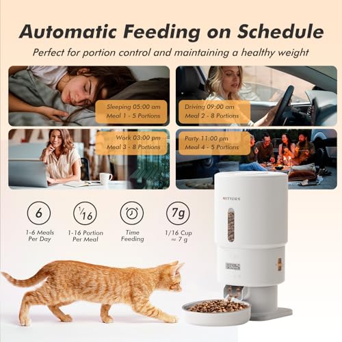 New Automatic Cat Feeder Anti-Clog Cat Food Dispenser | 5L