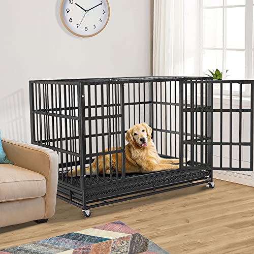 New BOLDBONE Heavy Duty Indestructible & Escape-Proof Dog Crate Cage Kennel | XL XXL - 54/48/42/38 inch