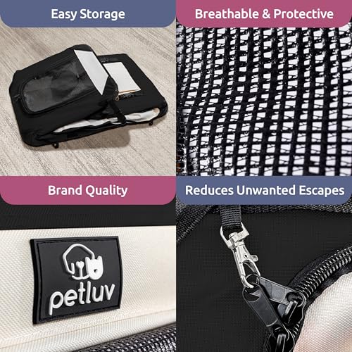 New PetLuv Soft-Sided Carrier | Large 24"×16"×16", Black