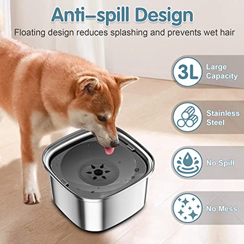 New UPSKY 3L No-Spill Dog Water Bowl | Dark Grey, 3L