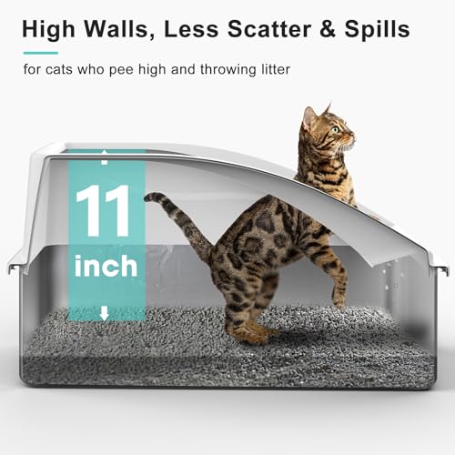 New Stainless Steel Litter Box with Litter Mat and Metal Scoop | XL