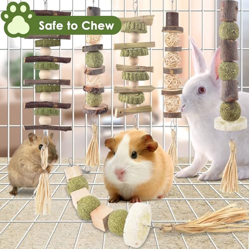 New Bissap Bunny Chew Toys Natural Hanging Rabbit Chew Toy Treats | 6 pcs