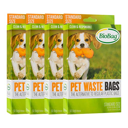 New BioBag Compostable Pet Waste Bags | Standard, 50 Count (Pack of 4)
