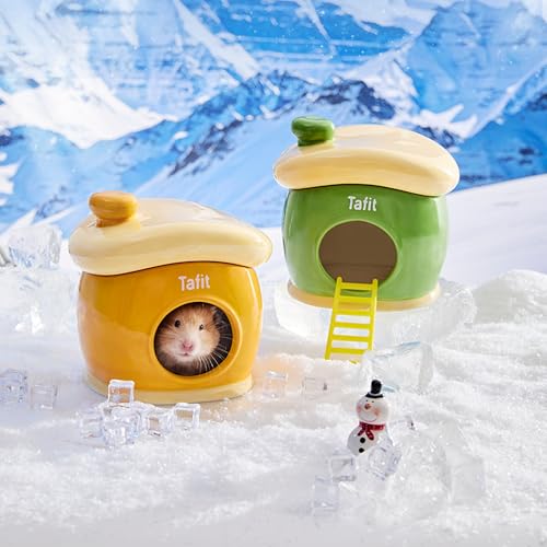 New tafit Ceramic Igloo Hamster Hideout | Orange