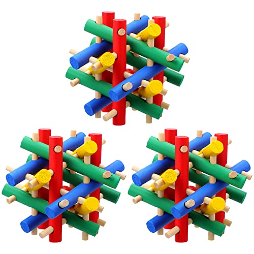 New Jutom Rabbit Chew Toy Bunny Chinchilla Toys Wood | 3 pieces