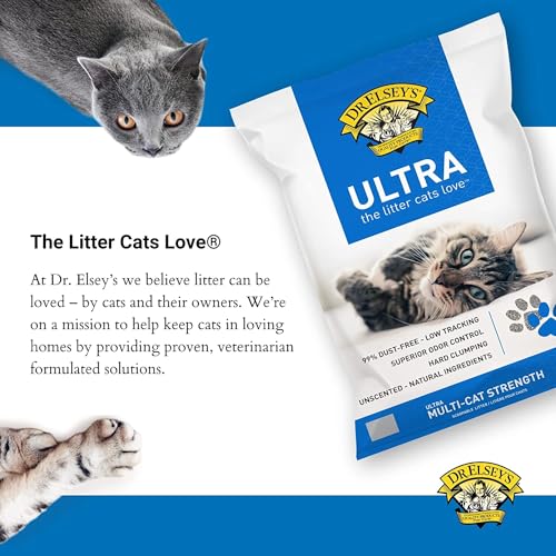 New Dr. Elsey's Ultra Unscented Clumping Clay Cat Litter | 40 lb Bag