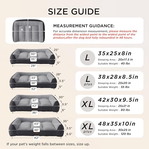 New Bedsure Orthopedic Large Sized Dog Bed | Blue, 38"