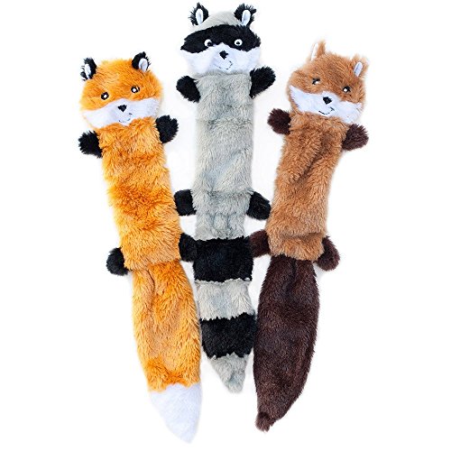 New ZippyPaws Skinny Peltz No-Stuffing Pack | Fox/Raccoon/Squirrel, 18"