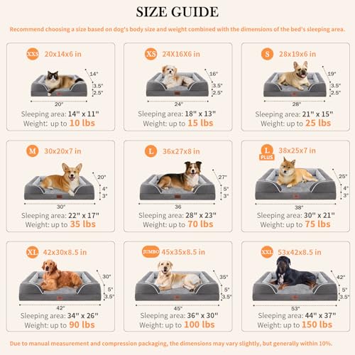 New Comfort Expression Orthopedic Dog Bed | 42x30 Inch, Grey