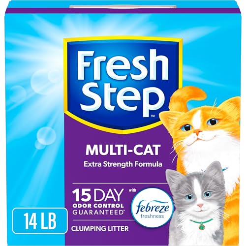 New Fresh Step Clumping Cat Litter for Multi-Cat | 14 lb