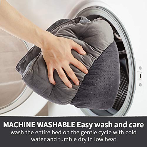 New Asvin Small Dog Bed | Grey, 20 inches