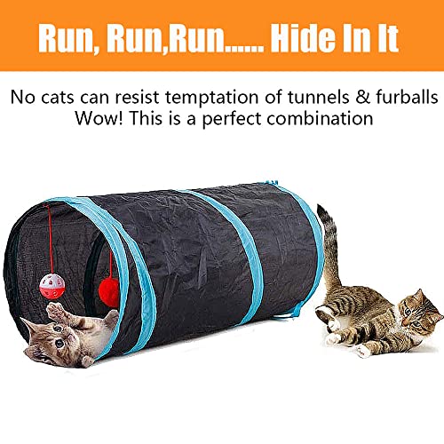 New 21-Piece Cat Toys Set (Tunnel, Wand, Balls) | 21 pcs