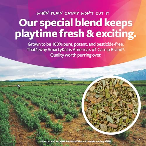 New SmartyKat Skitter Critters Catnip Cat Toys | Gray/Cream & 3 Count