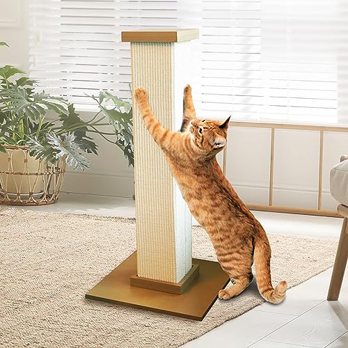New SmartCat Ultimate Scratching Post | Beige, 32" (Large)