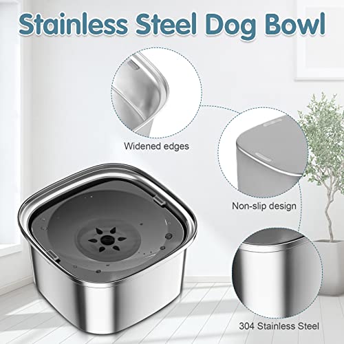 New UPSKY 3L No-Spill Dog Water Bowl | Dark Grey, 3L