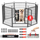 New Generic Outdoor Dog Playpen (8 Panels Metal) | 40 in H, Black