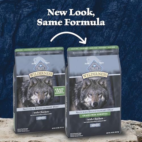 New Blue Buffalo Wilderness Adult High-Protein Dry Dog Food | Chicken • 24 lb