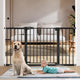 New BABELIO Extra Wide Baby/Dog Gate PressGuard P7 (Auto-Close, Pressure Mounted) | 29-55 in, Black
