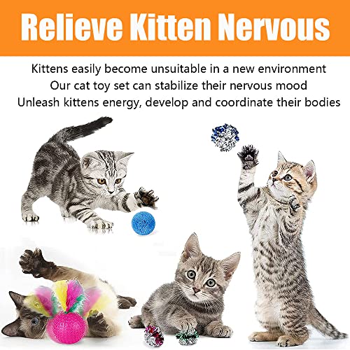 New 21-Piece Cat Toys Set (Tunnel, Wand, Balls) | 21 pcs