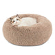 New Bedsure Calming Cat Bed (Indoor, Round Plush) | Camel & 20" (Small, up to 15 lb)