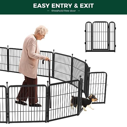 New FXW Rollick Unleashed Dog Playpen (8 Panels) | 24 in H, Black