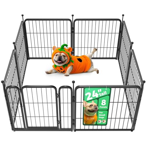 New FXW Rollick Unleashed Dog Playpen (8 Panels) | 24 in H, Black