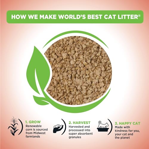 New WORLD'S BEST CAT LITTER Multiple Cat Unscented, Natural Ingredients | Unscented, 32 lb