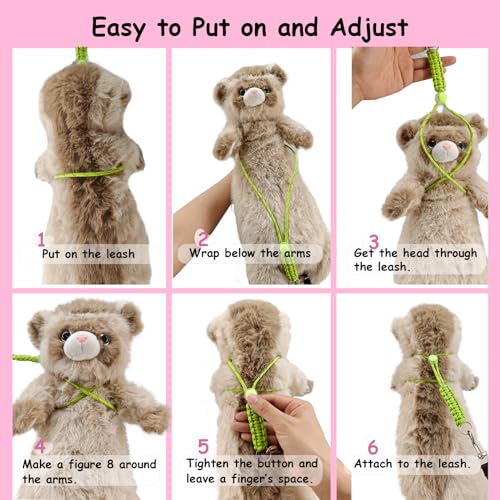 New GOMICRAFT Handmade Figure 8 Harness and Leash for Small Animals | Pack of 2