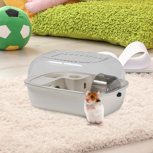 New Hamster Habitat Large Clear Cage Ventilated Exercise House (White)