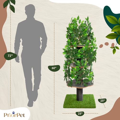 New Cat Tree Scratching Post for Climbing, Hiding and Sleeping | Green-160cm