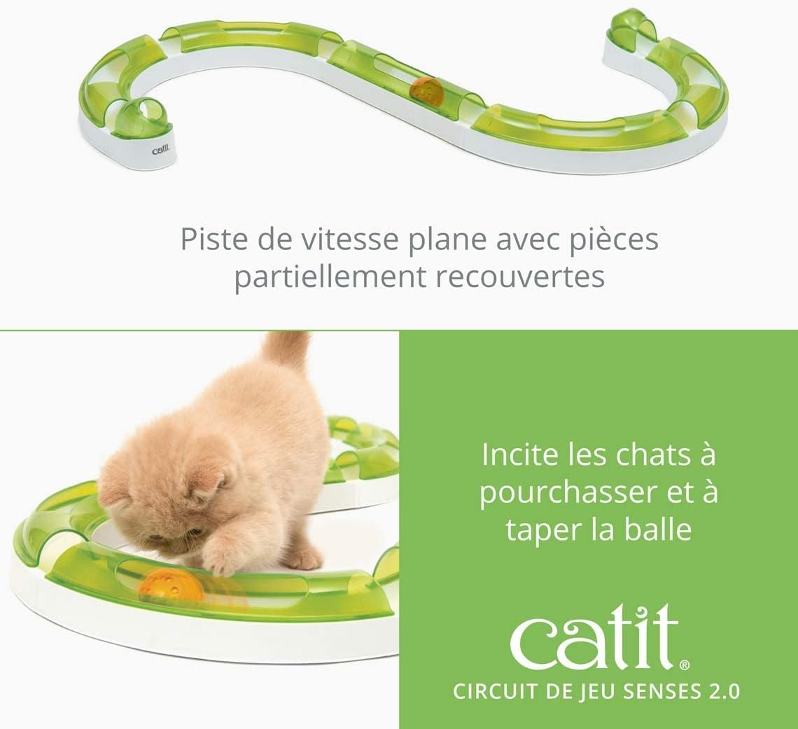 New Catit Senses 2.0 Play Circuit Closed-Track Ball Toy (8-Piece)