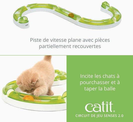 New Catit Senses 2.0 Play Circuit Closed-Track Ball Toy (8-Piece)