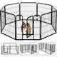 New HCY Large Dog Kennel Puppy Playpen (8 Panels Foldable) | 32 in H, Black