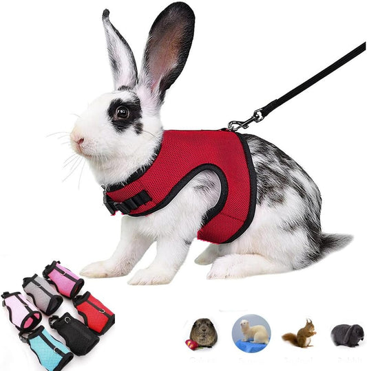 New Weimostar Bunny Harness with Leash | Red L