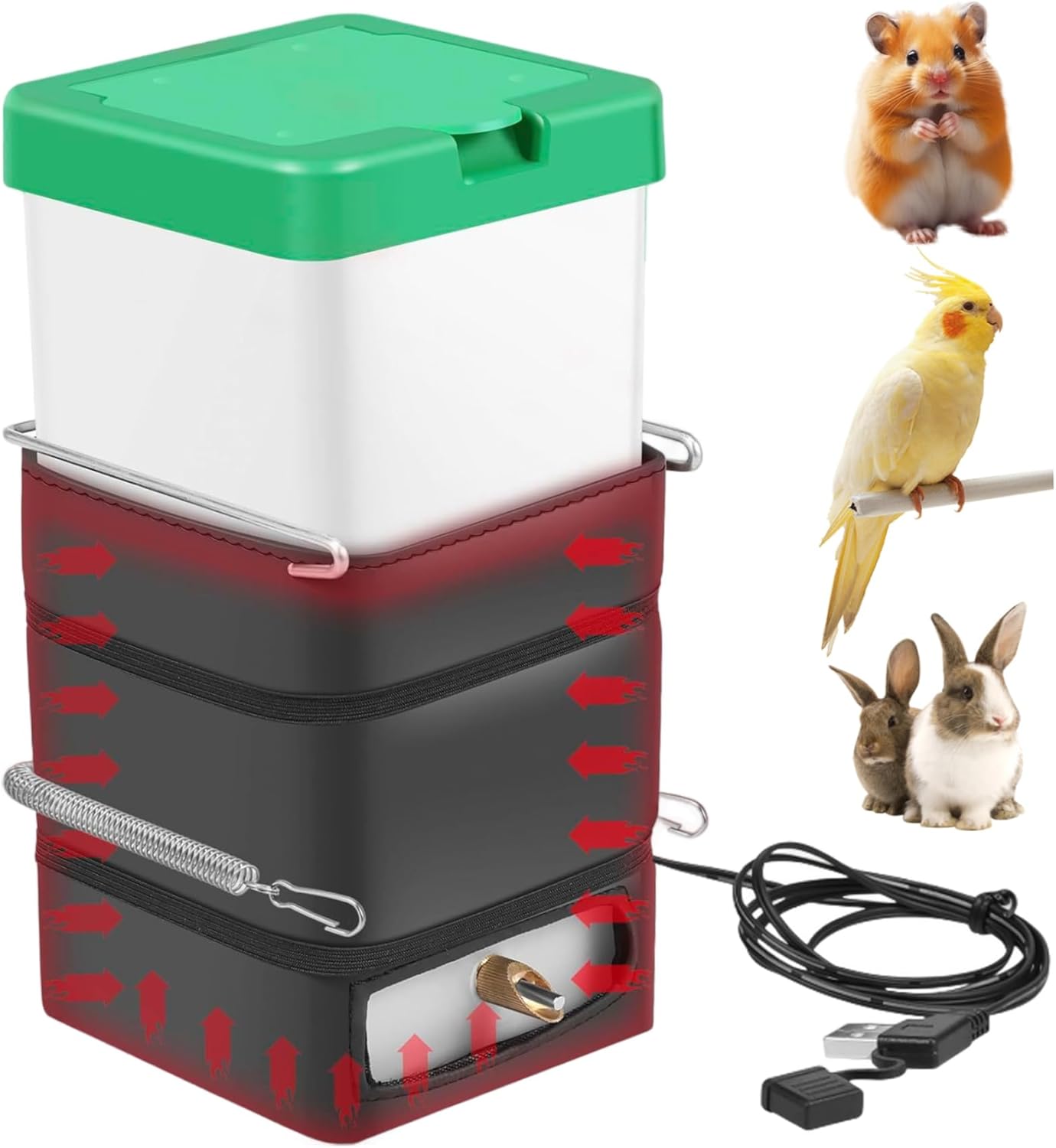 New Bemonew Heated Small Animal Water Bottle | 35OZ