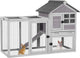 New Aivituvin Rabbit Hutch Indoor Bunny Cage (51.6" - 1 Set, Grey)