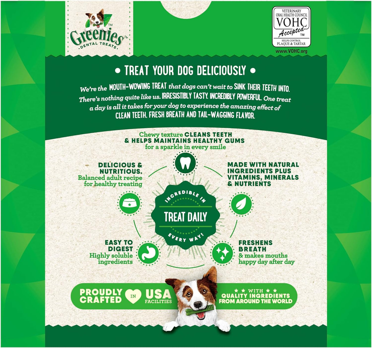New Greenies Original Large Dental Dog Treats | 36 oz (24 treats)