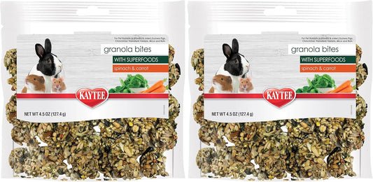 New Kaytee Granola Bites with Superfoods for Small Animals | 4.5oz, Pack of 2