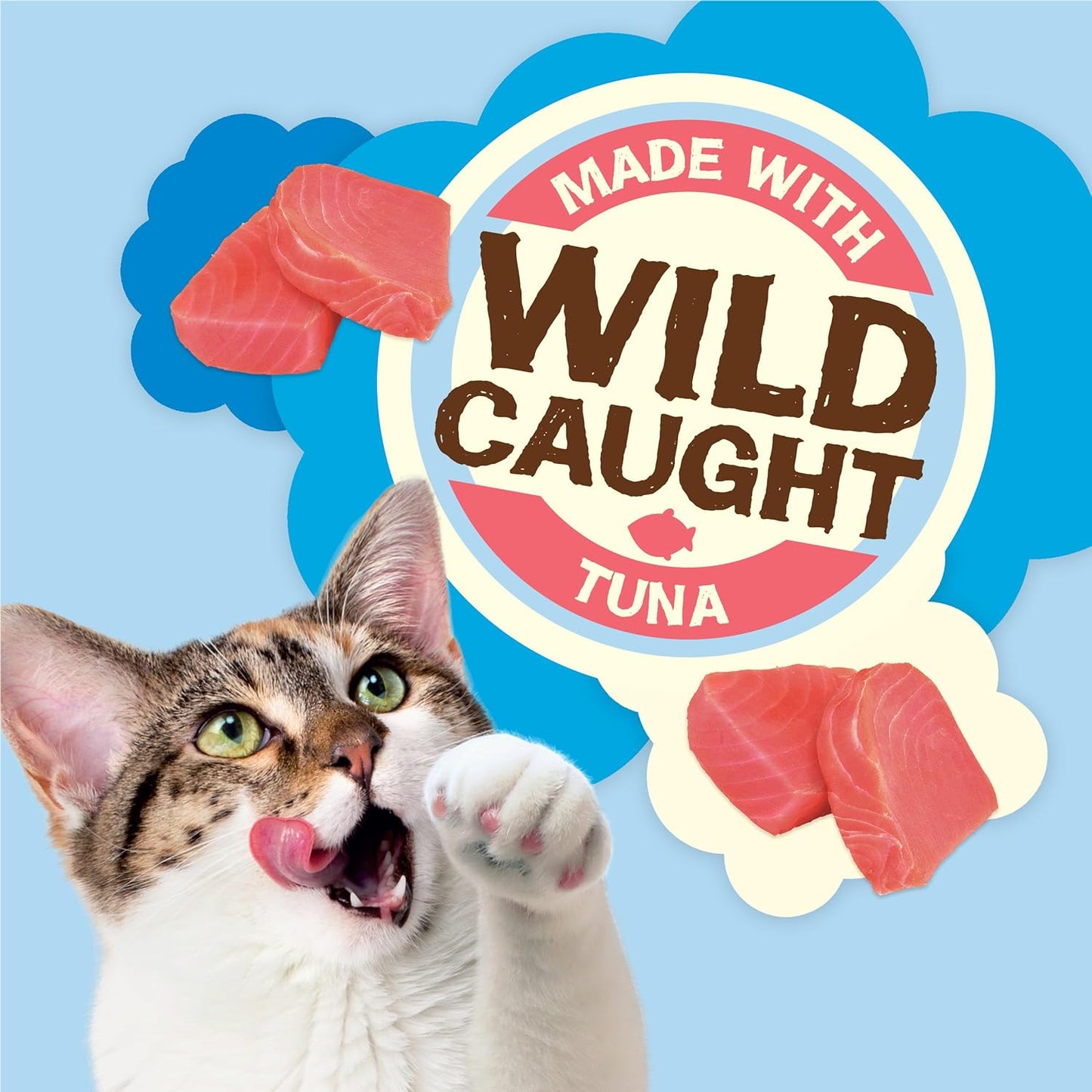 New Purina Friskies Natural Cat Treats, Party Mix Natural Yums With Wild Caught Tuna and Added Vitamins | 20 oz. Canister