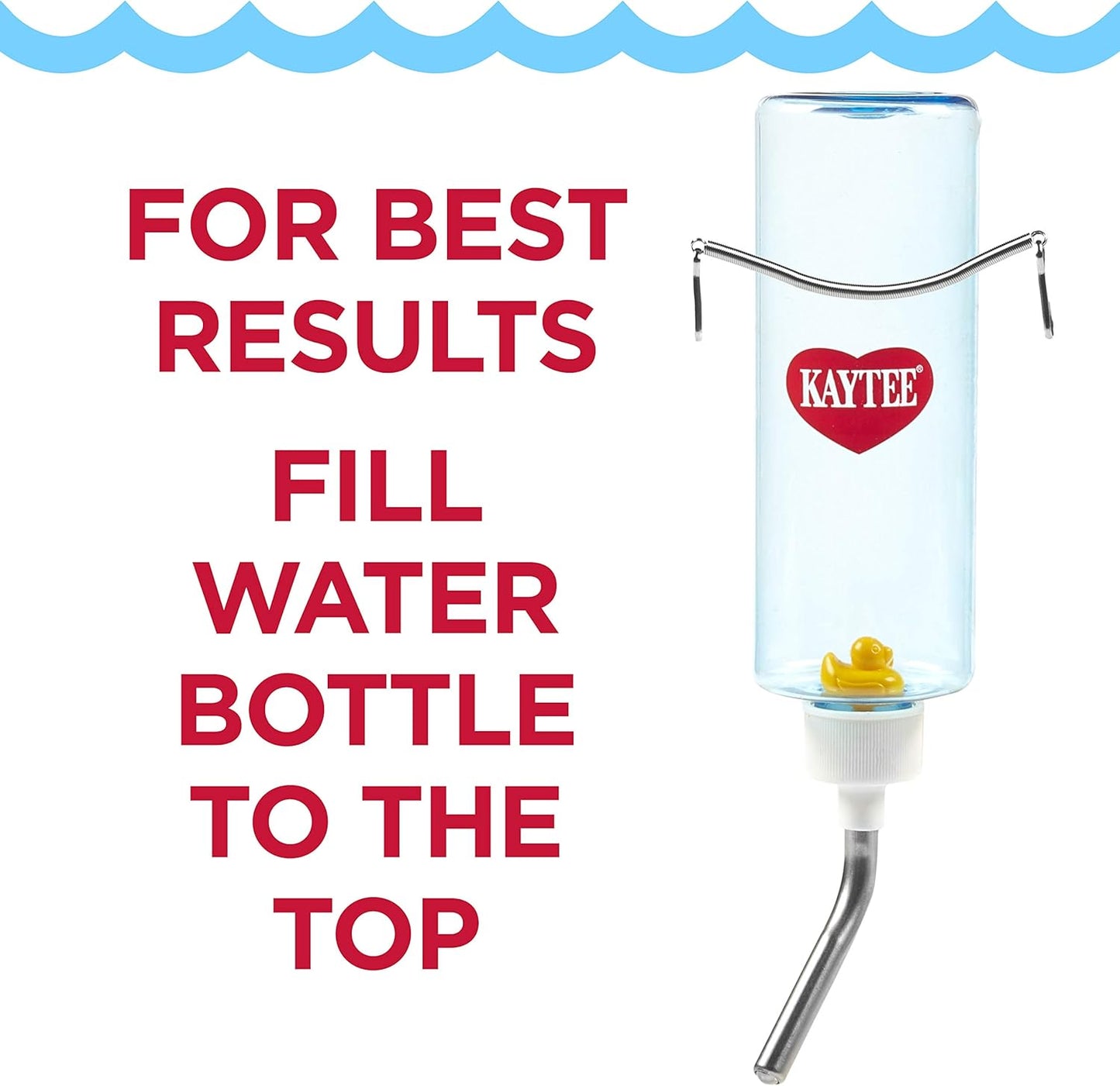 New Kaytee Clear View Water Bottle for Small Animal | 8 oz
