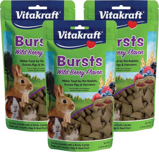 New Vitakraft Bursts Small Animal Treat | Wild Berry Flavor, 5.28 oz