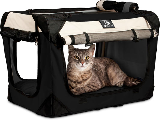 New PetLuv Soft-Sided Carrier | Large 24"×16"×16", Black