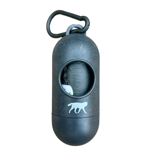 bamboo poop bag dispenser + compostable roll